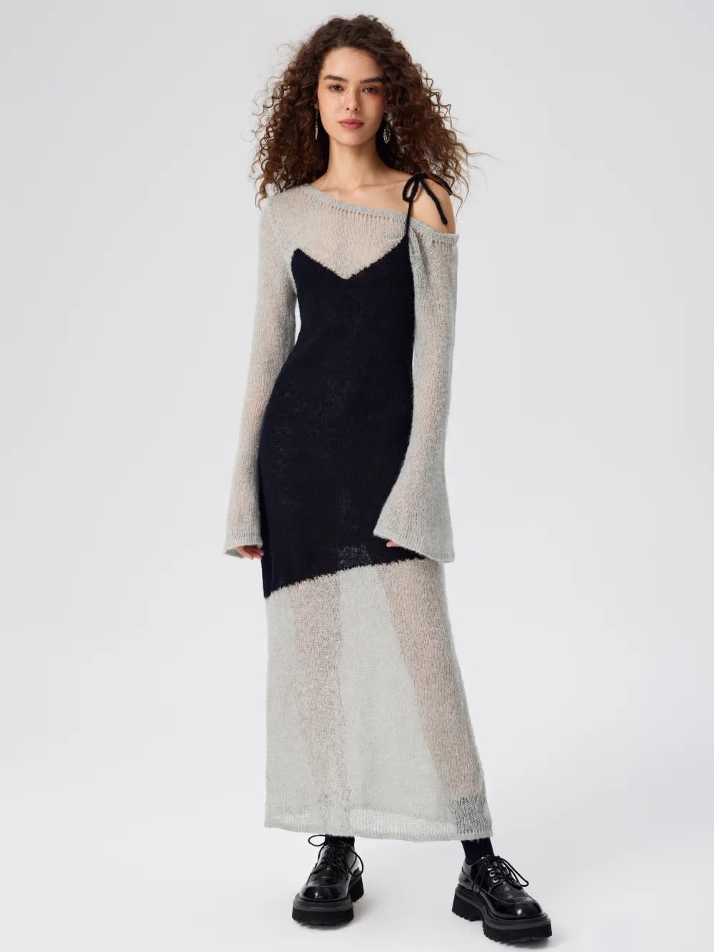 Long sleeve knitted dress