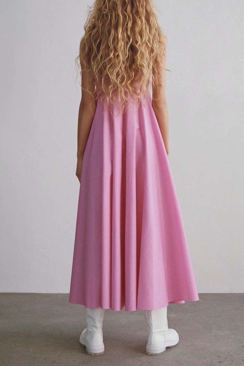 Sleeveless Maxi Dress Pink