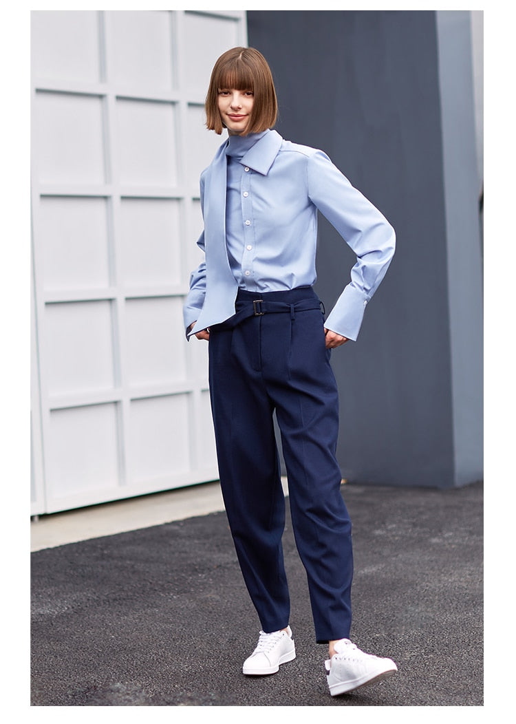 Navy blue - suit pants