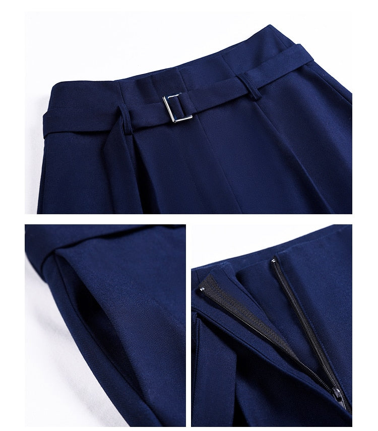 Navy blue - suit pants