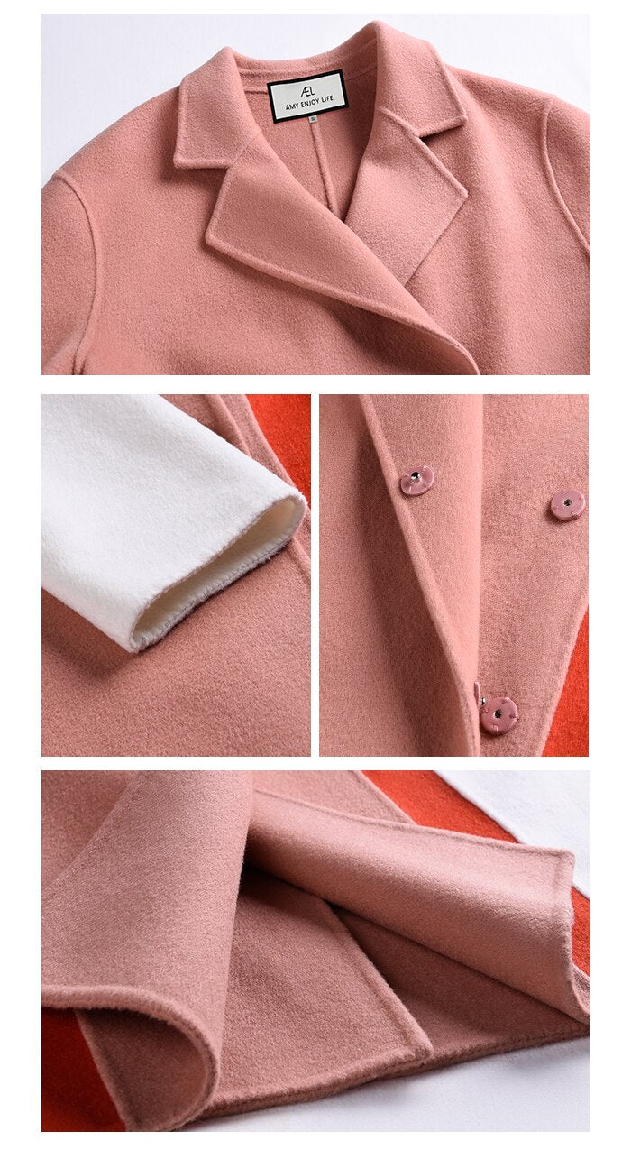 woolen coat - Pink