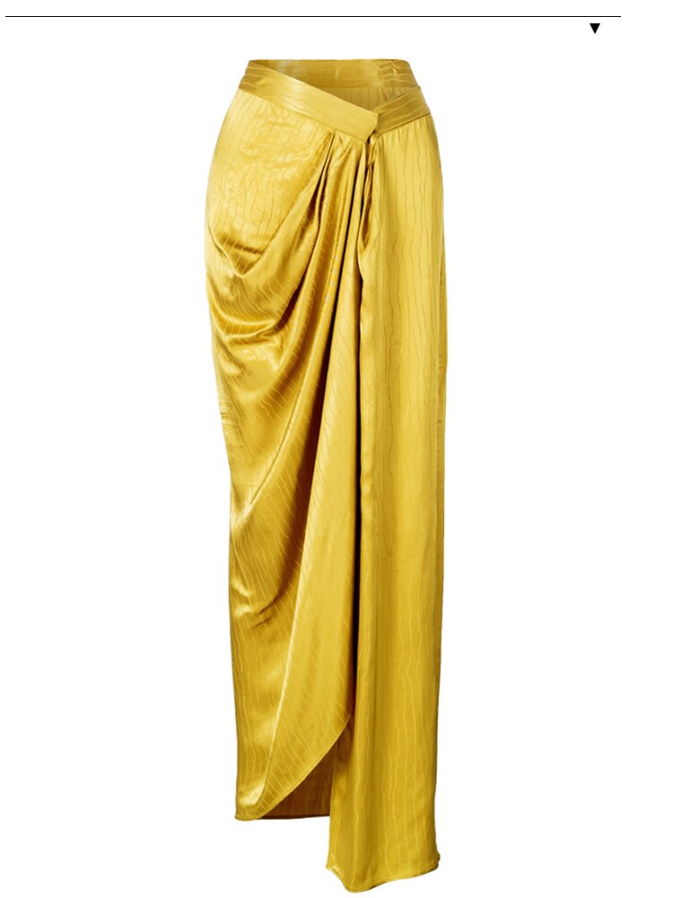 Long Satin Skirt Wrap