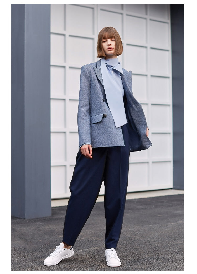 Navy blue - suit pants