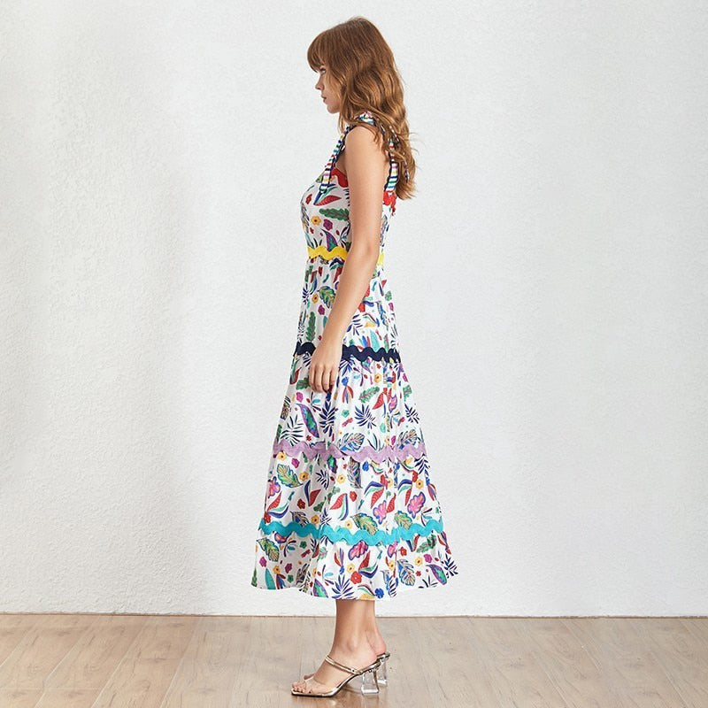 Summer Colors Print Women Dress