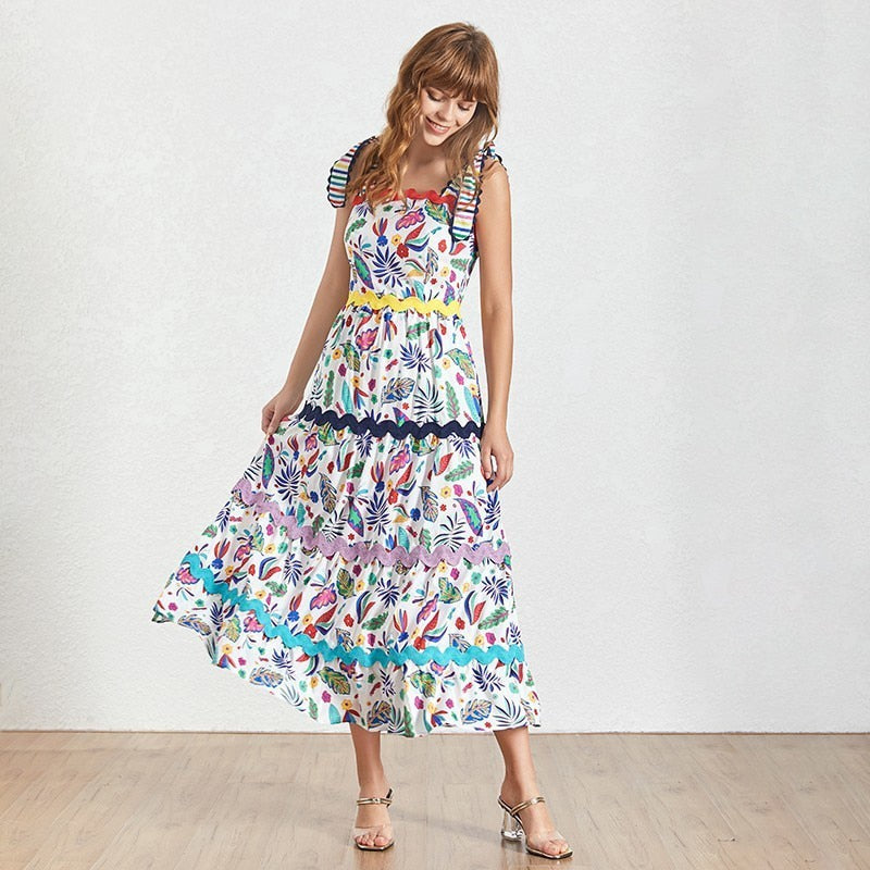 Summer Colors Print Women Dress