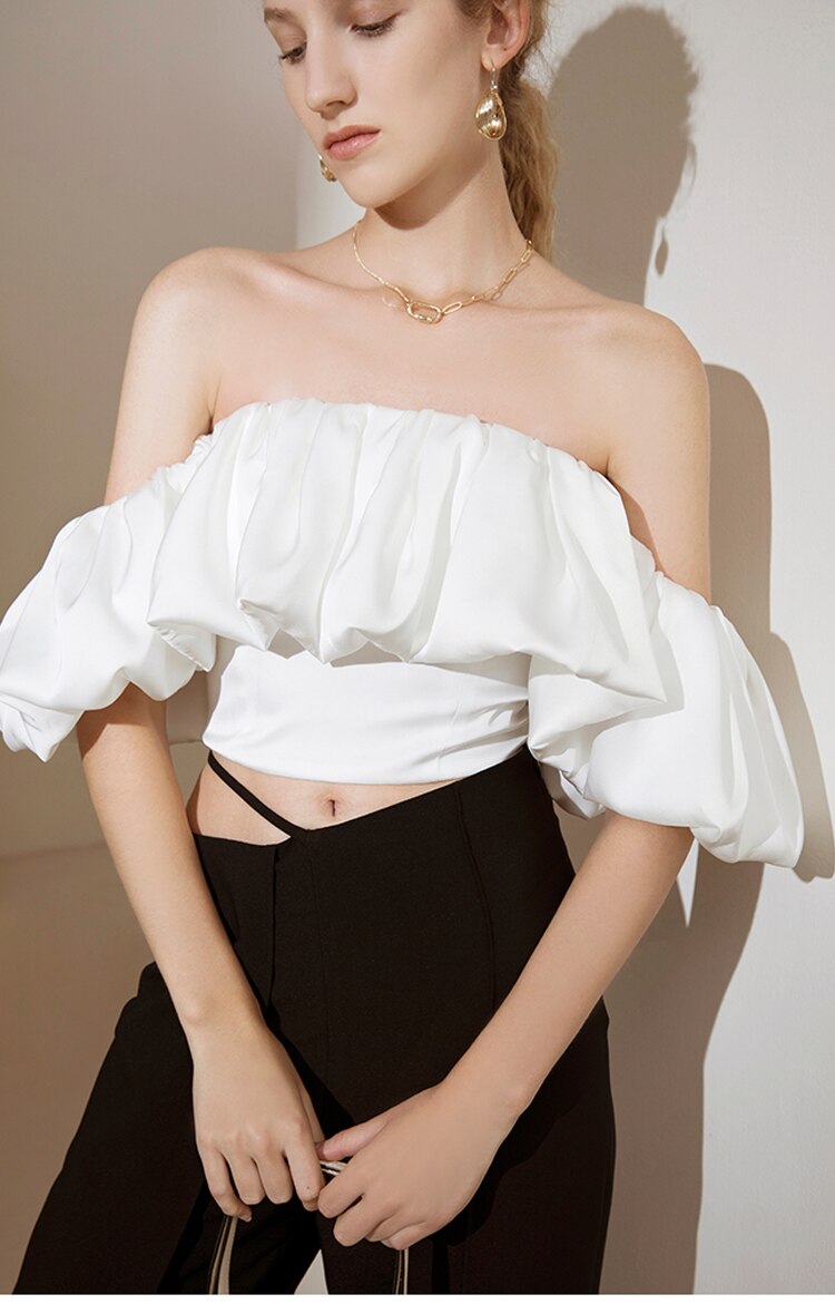 Off Shoulder Crop Tops