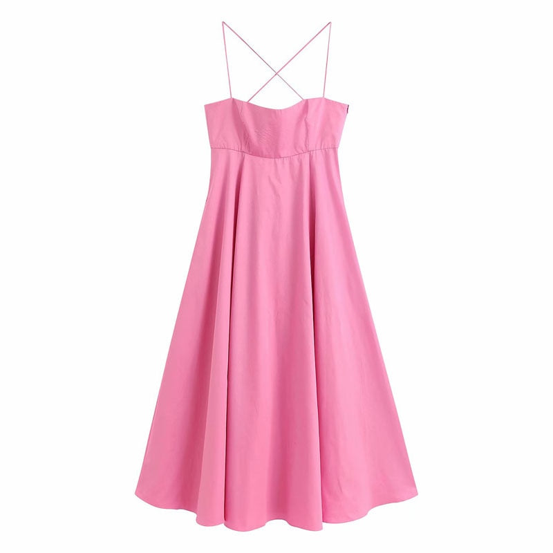 Sleeveless Maxi Dress Pink