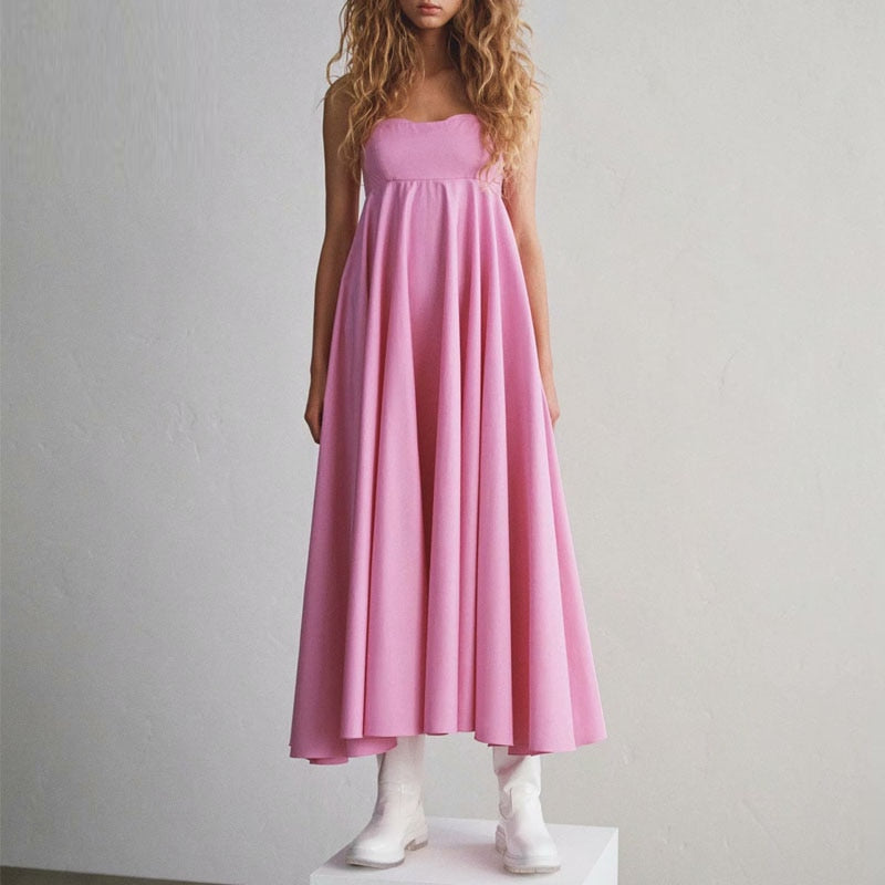 Sleeveless Maxi Dress Pink