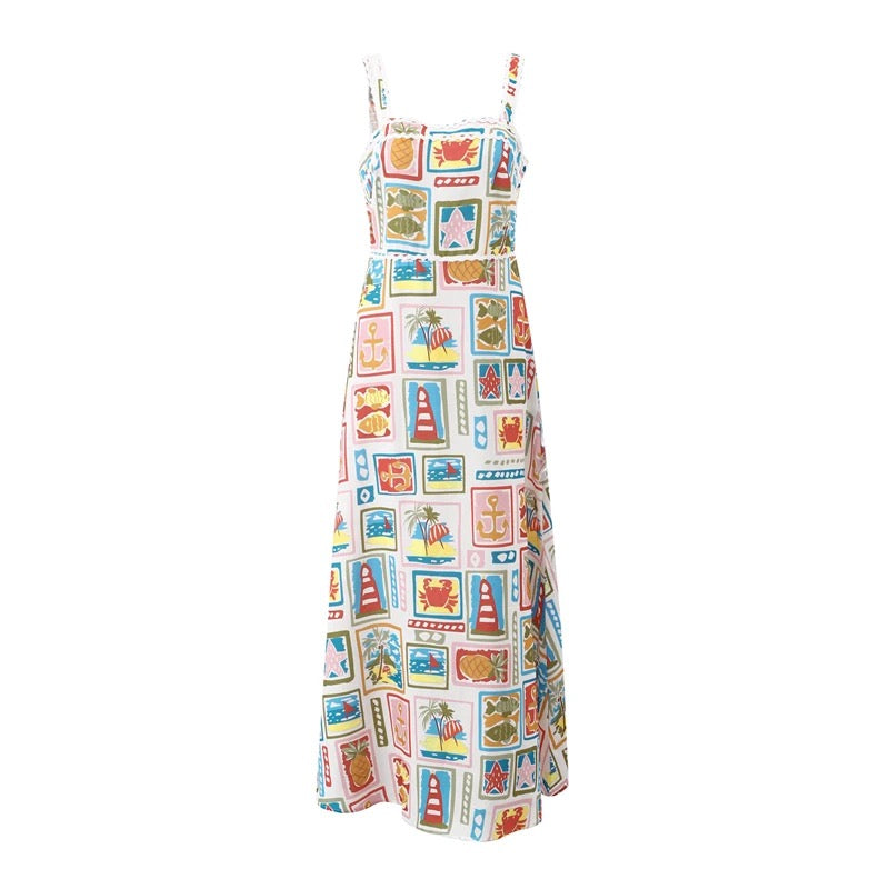 Print sleeveless dress