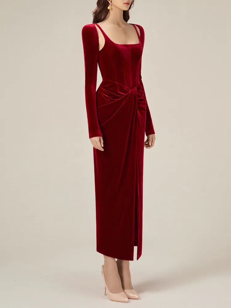 Velvet Dresses Long Sleeve