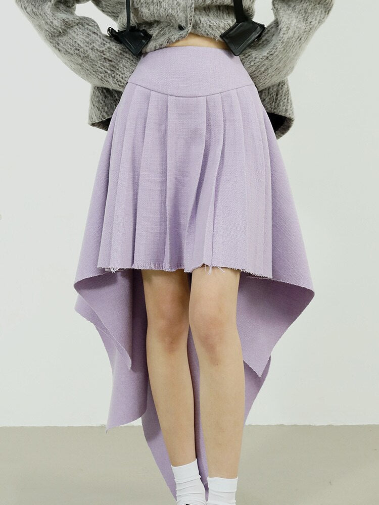 High Waist Purple Skirt