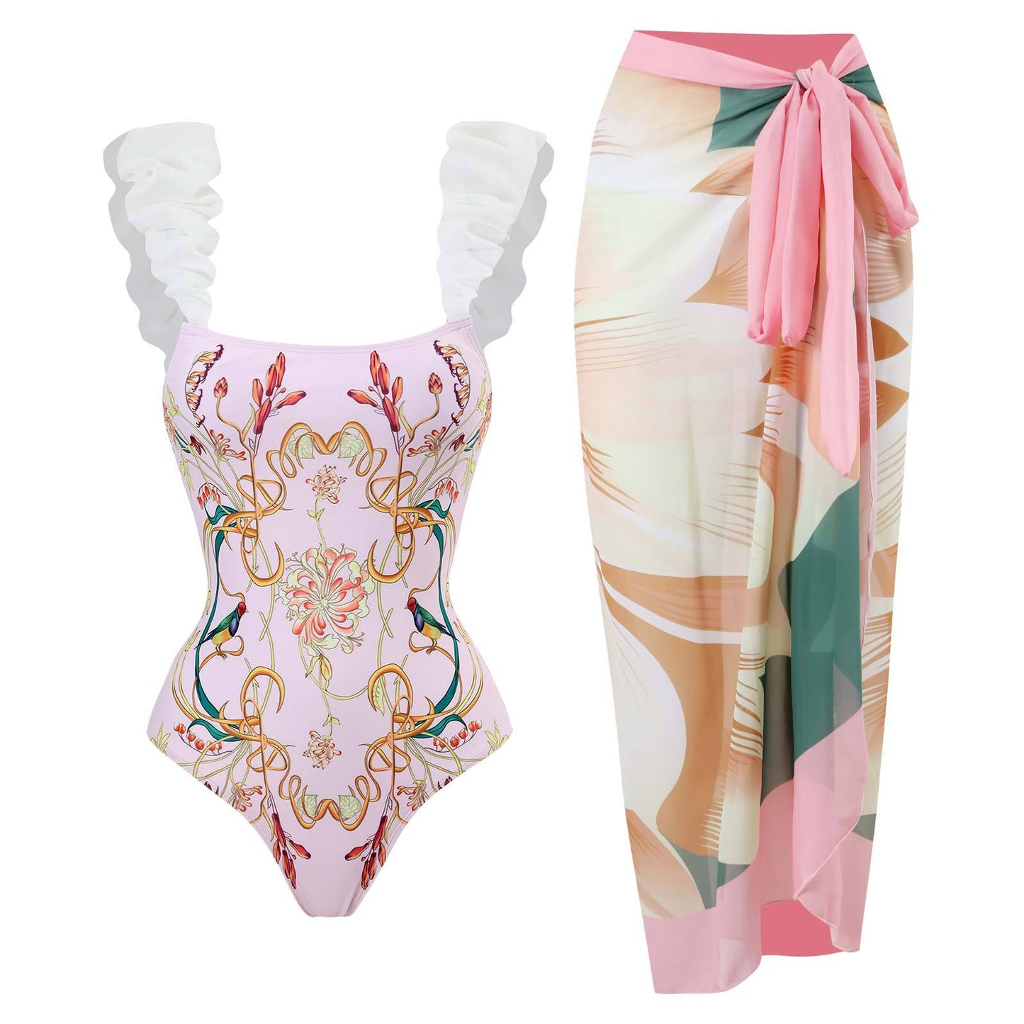 Swimsuits With Cover Up Swimwear Skirt