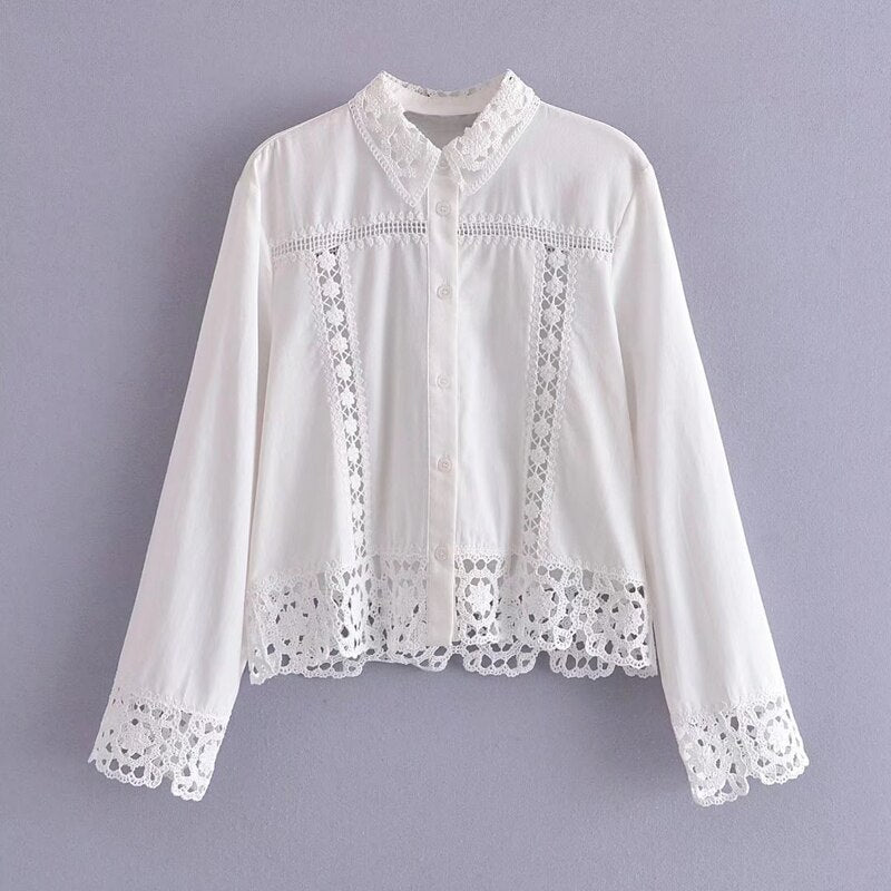 Blouse and shorts White