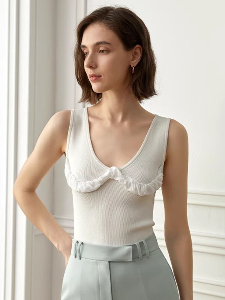 Knitting White Top