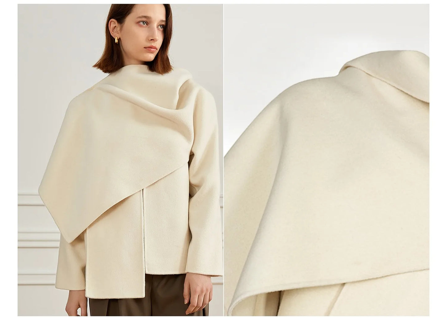 Cashmere Coat s Warm Shawl Double-sided