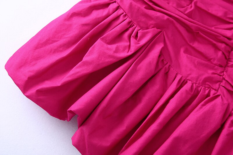 Ruffles tops Rose red and Skirt