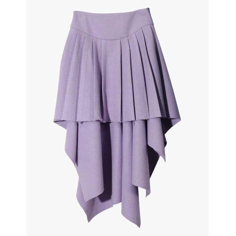 High Waist Purple Skirt