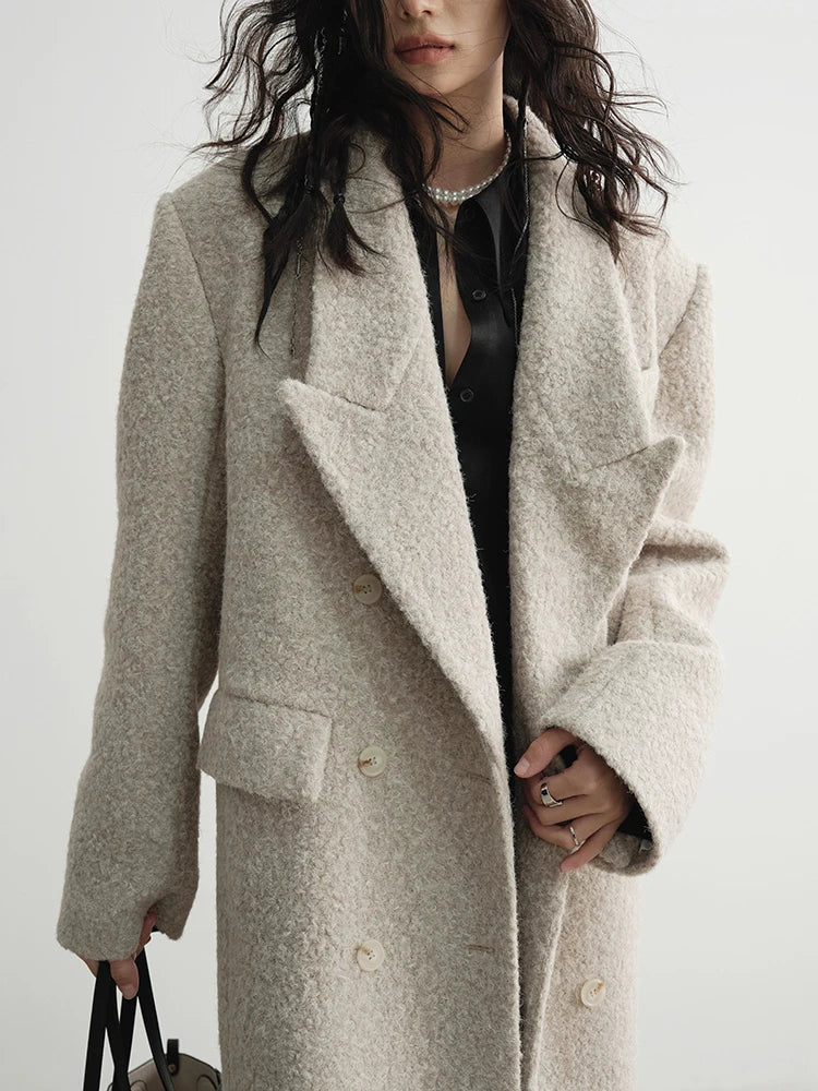 Long Sleeve Coat - Beige