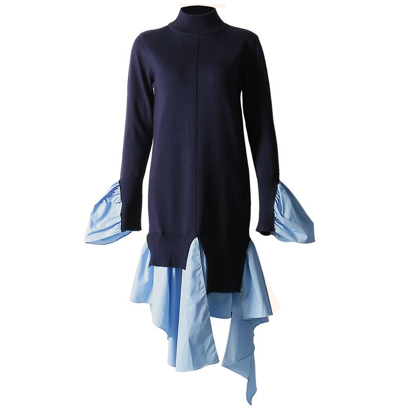 Knitting Dress Long Sleeve