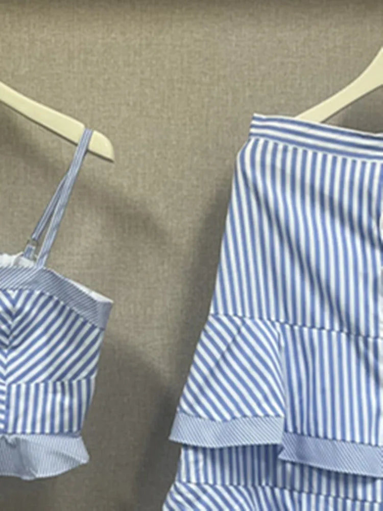 Blue and White Stripes Set