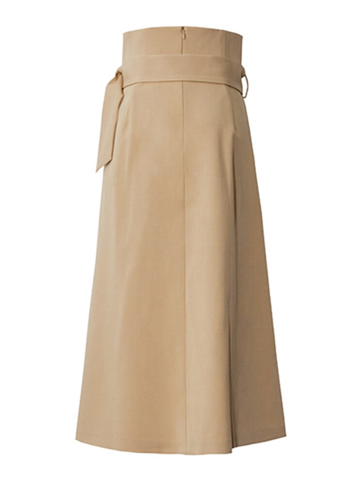 high Waist Skirt - Khaki