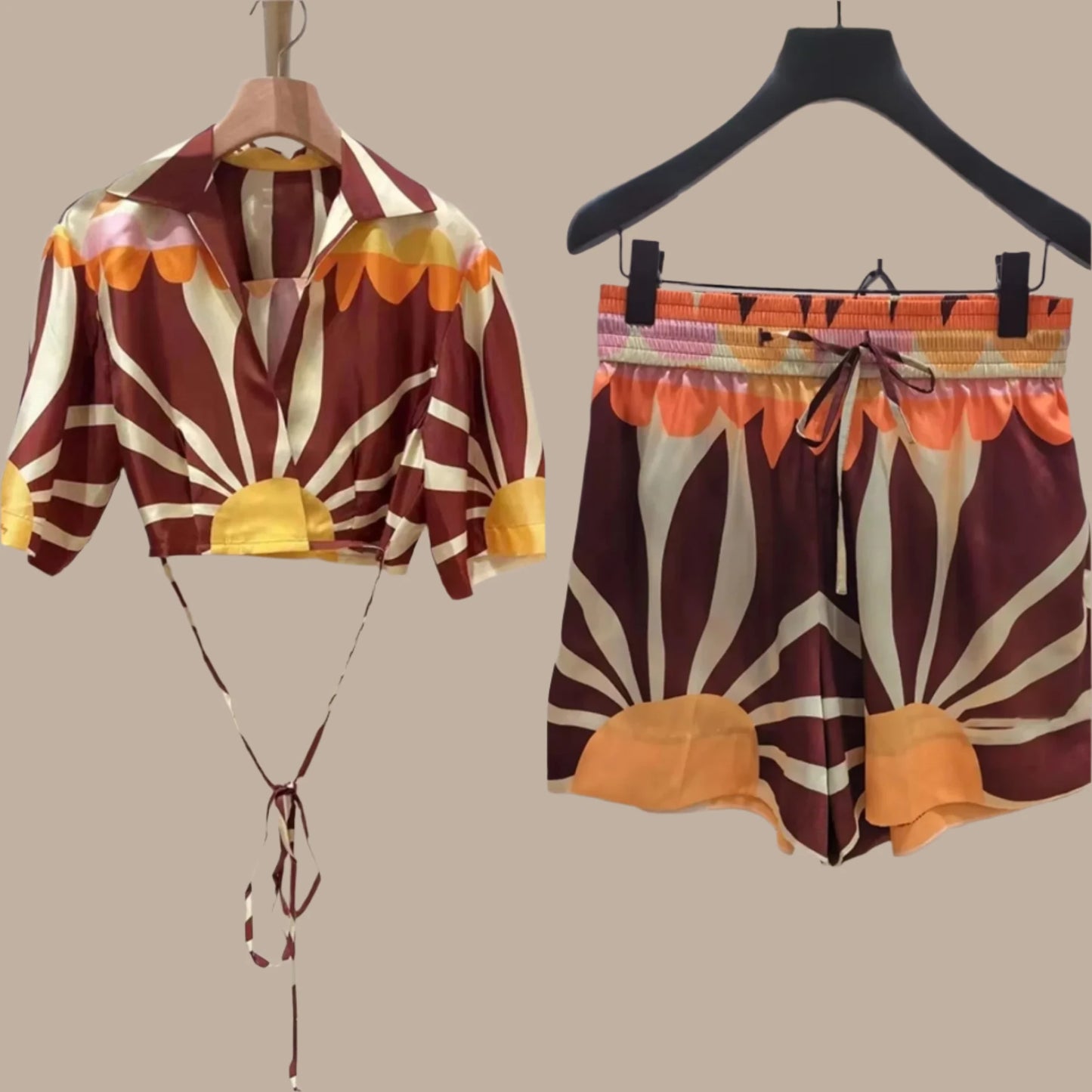 Retro Printed Top and Short