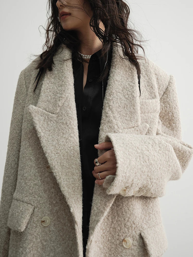 Long Sleeve Coat - Beige