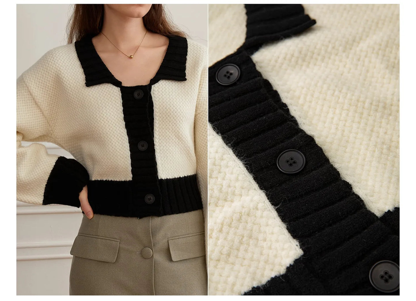 Knitted Neck Pullover Sweater