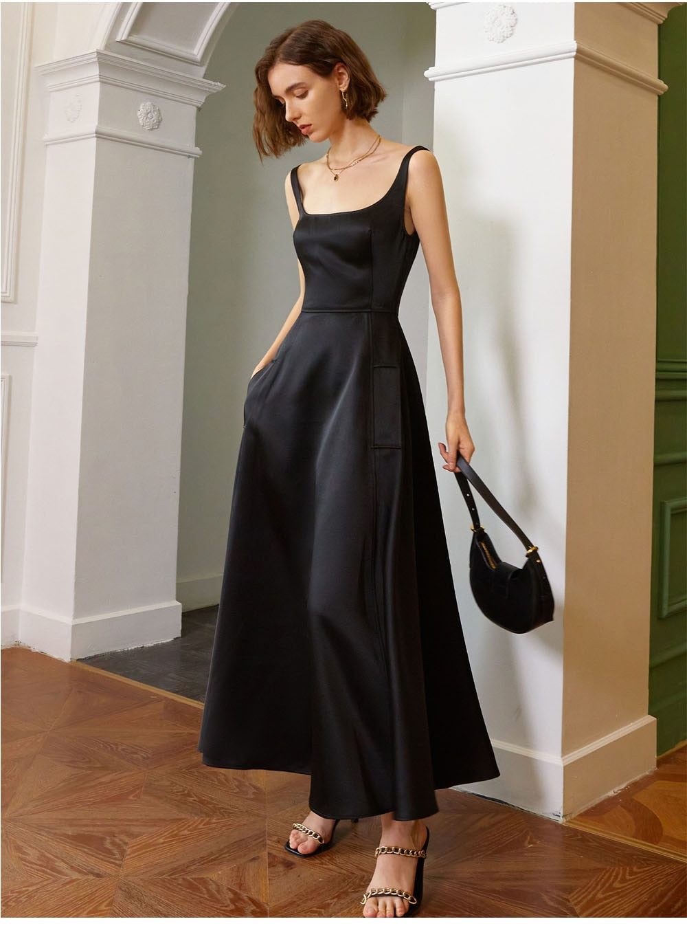 Long Dresses Sleeveless - Black