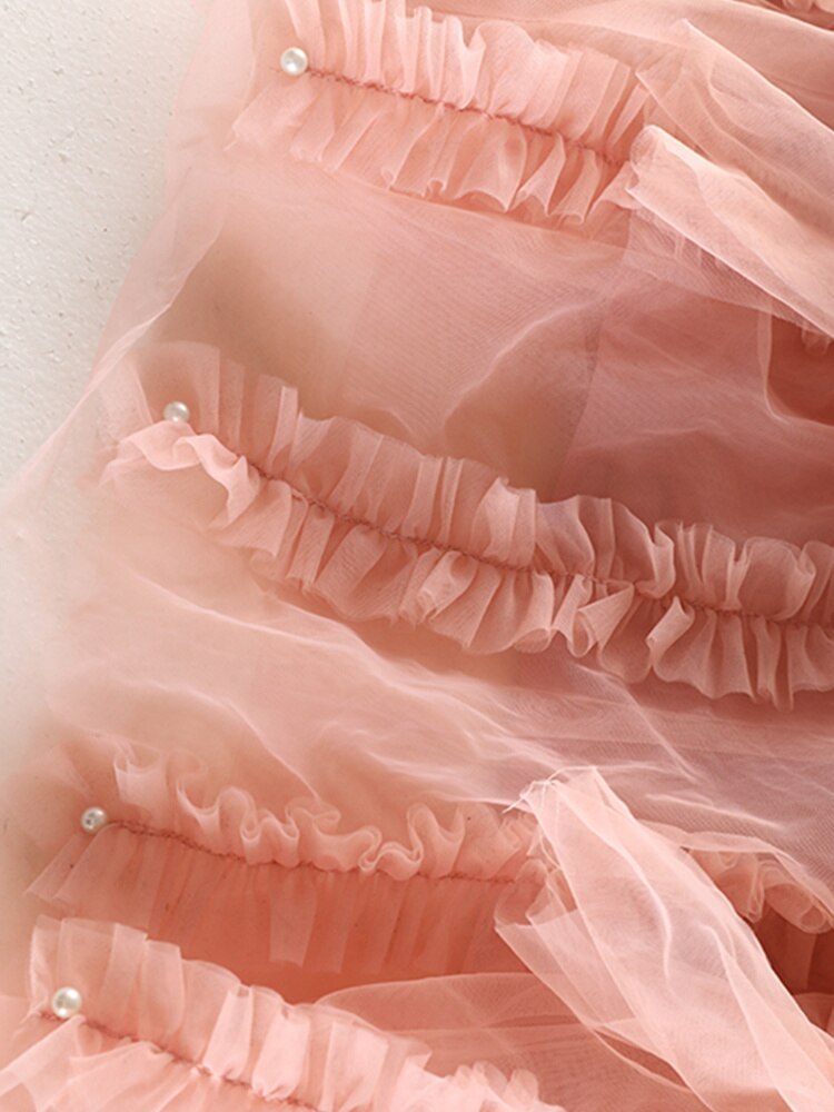 High Waist Ruffles Skirt