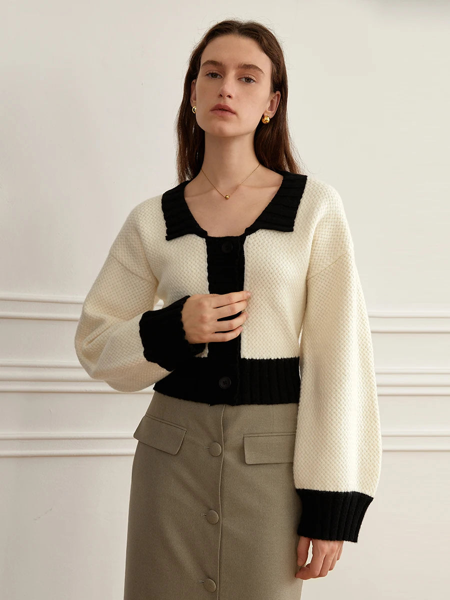 Knitted Neck Pullover Sweater