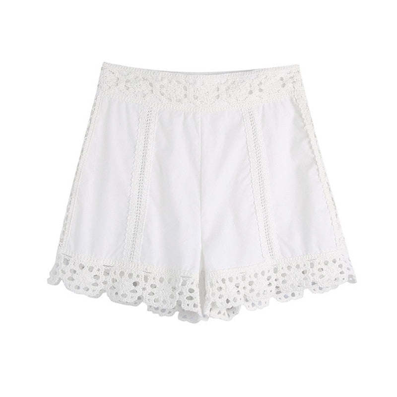 Blouse and shorts White