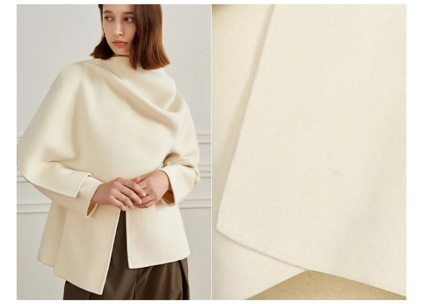 Cashmere Coat s Warm Shawl Double-sided