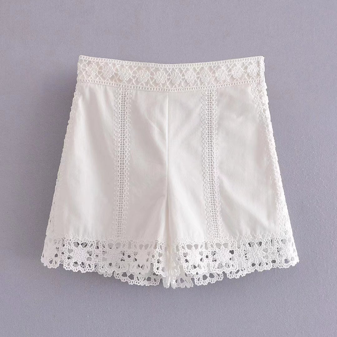 Blouse and shorts White