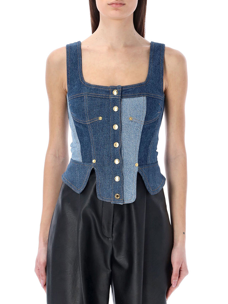 Denim Top  Sleeveless