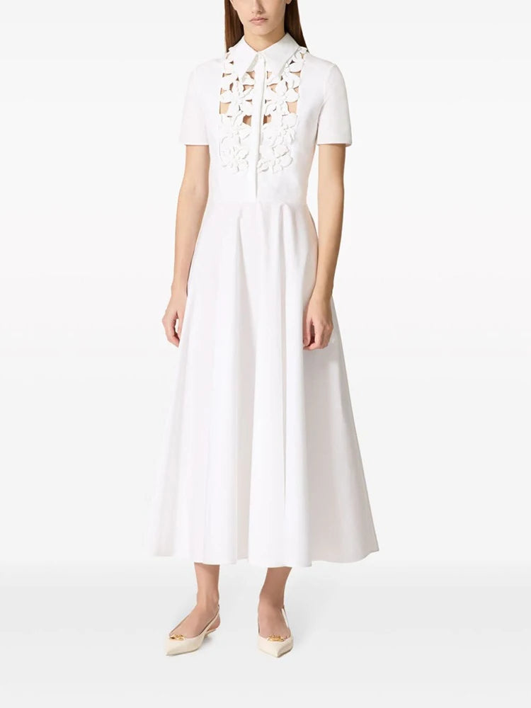 Short Sleeve Dress - White