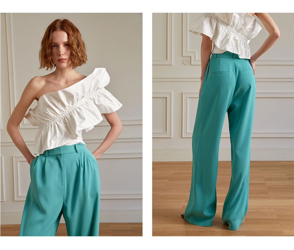 High Waist Wide Leg Pants