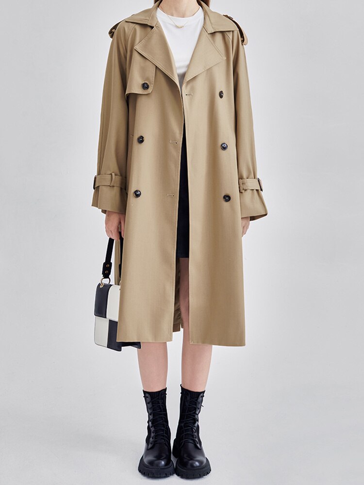 Women Khaki Trench