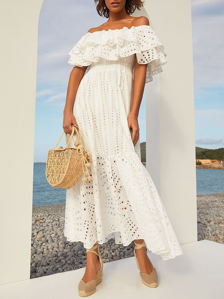 Off shoulder summer dress