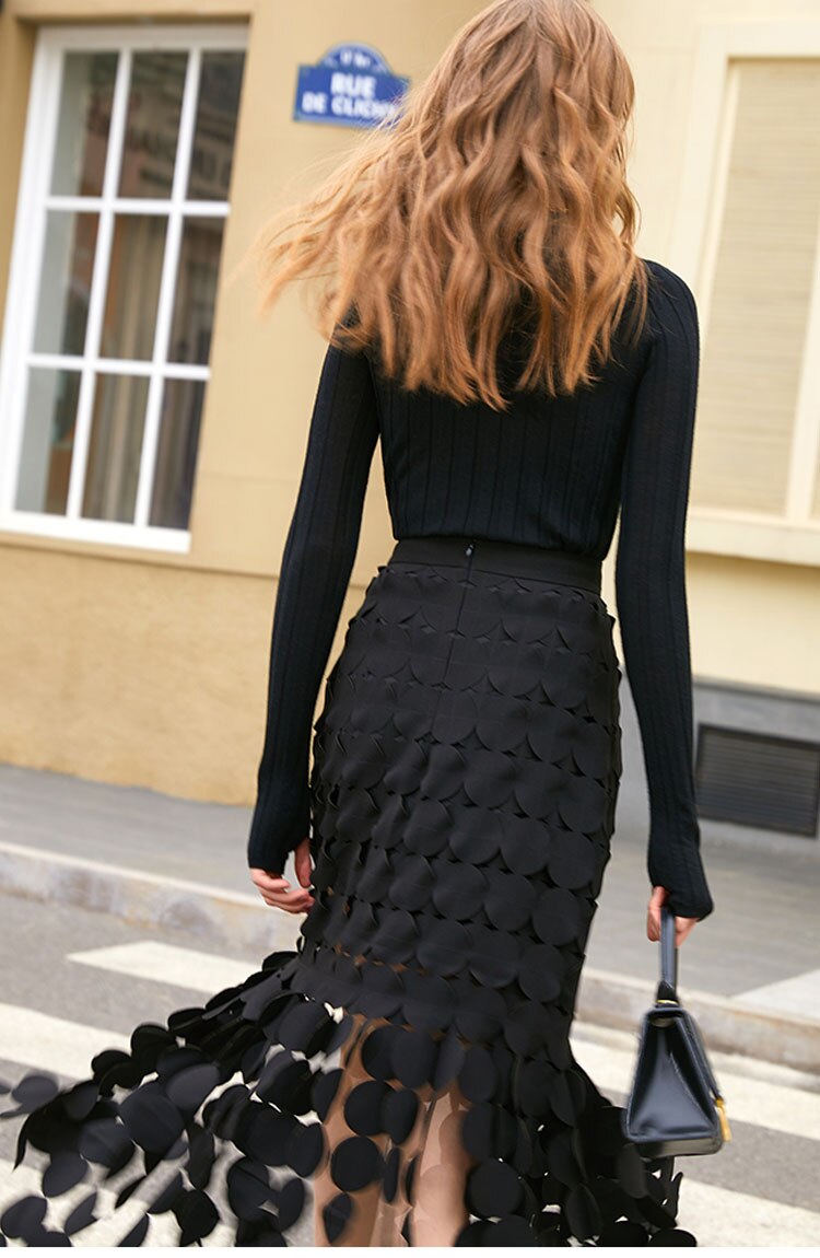 High Waist Skirt - Black