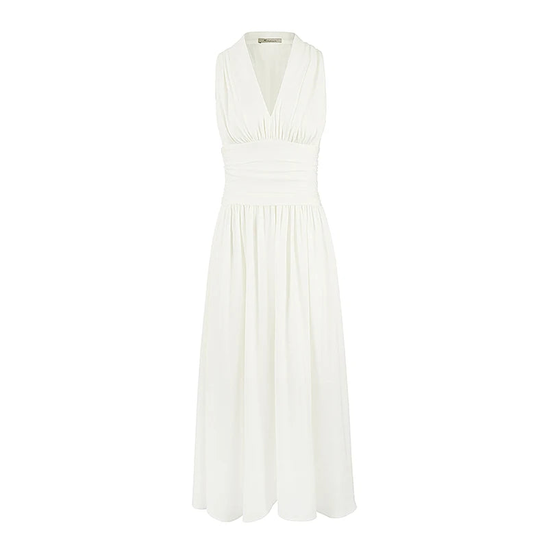 Sleeveless A-line Long Dress