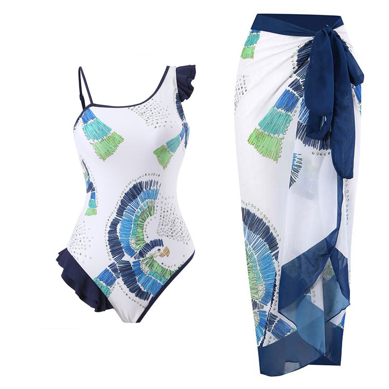 Swimsuits With Cover Up Swimwear Skirt