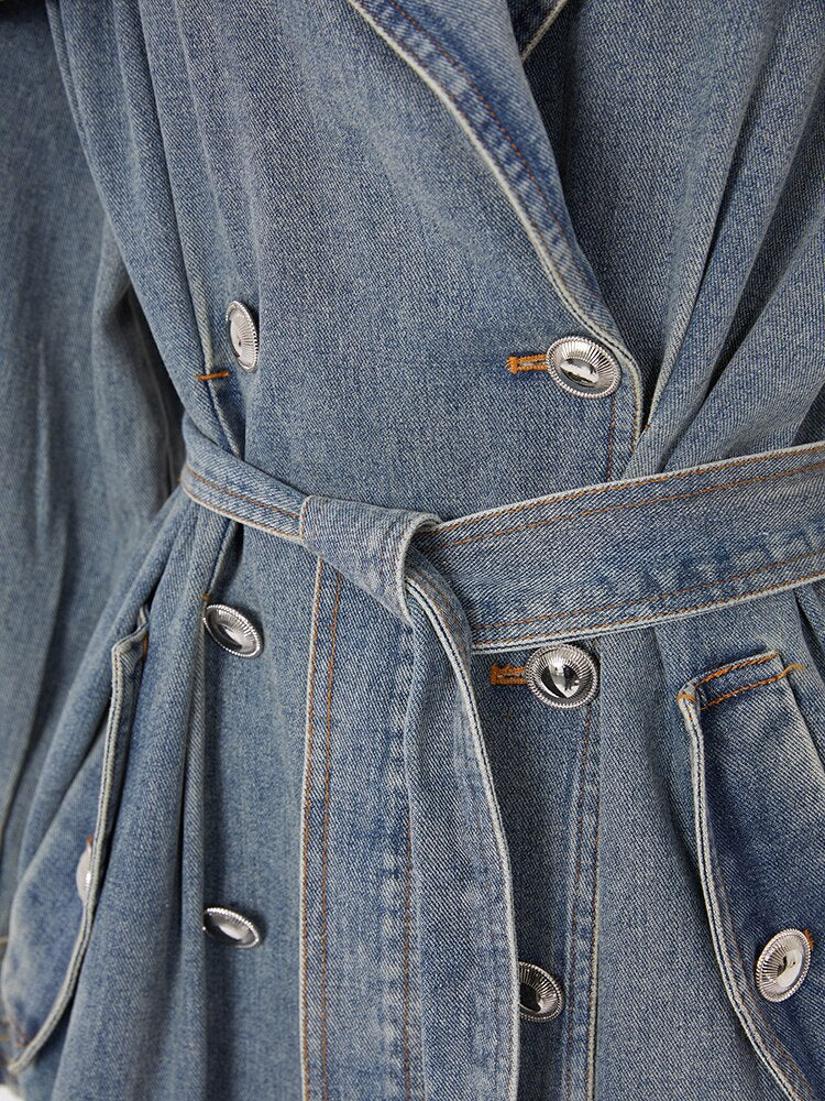 Blue Denim Long  Jacket