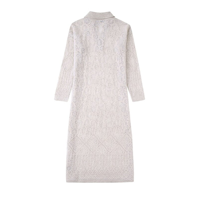 Long sleeve knitted dress