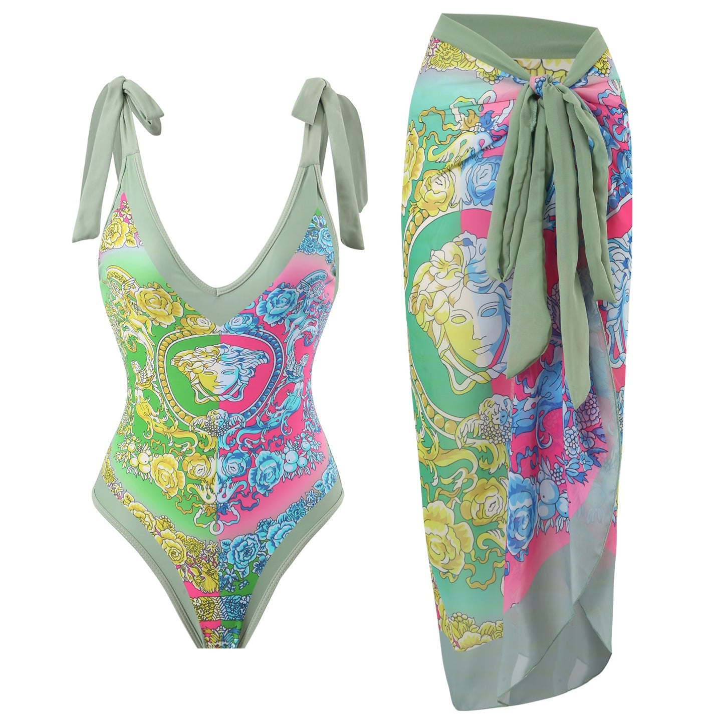 Swimsuits With Cover Up Swimwear Skirt