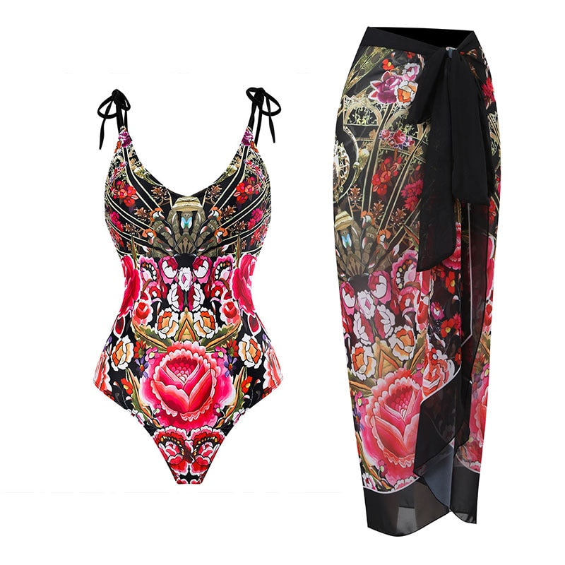 Swimsuits With Cover Up Swimwear Skirt