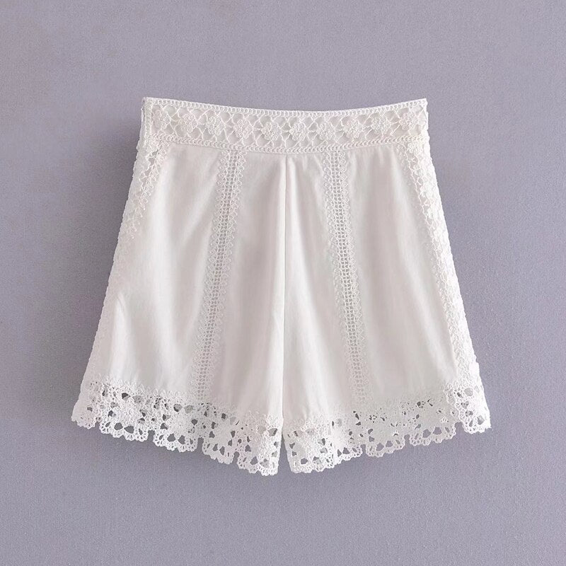 Blouse and shorts White