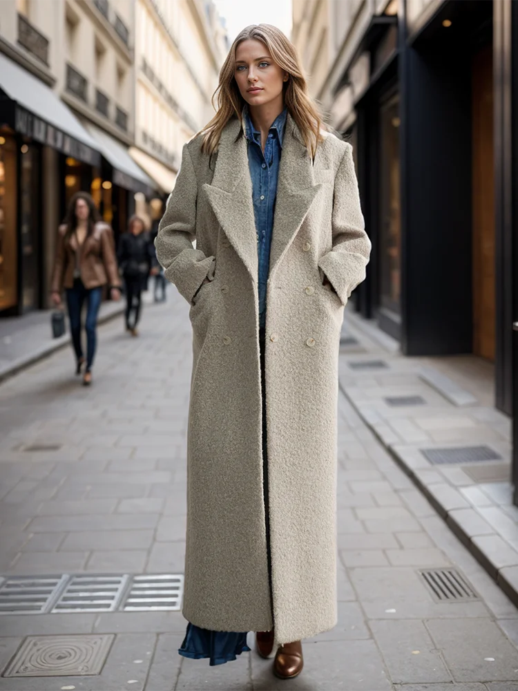 Long Sleeve Coat - Beige