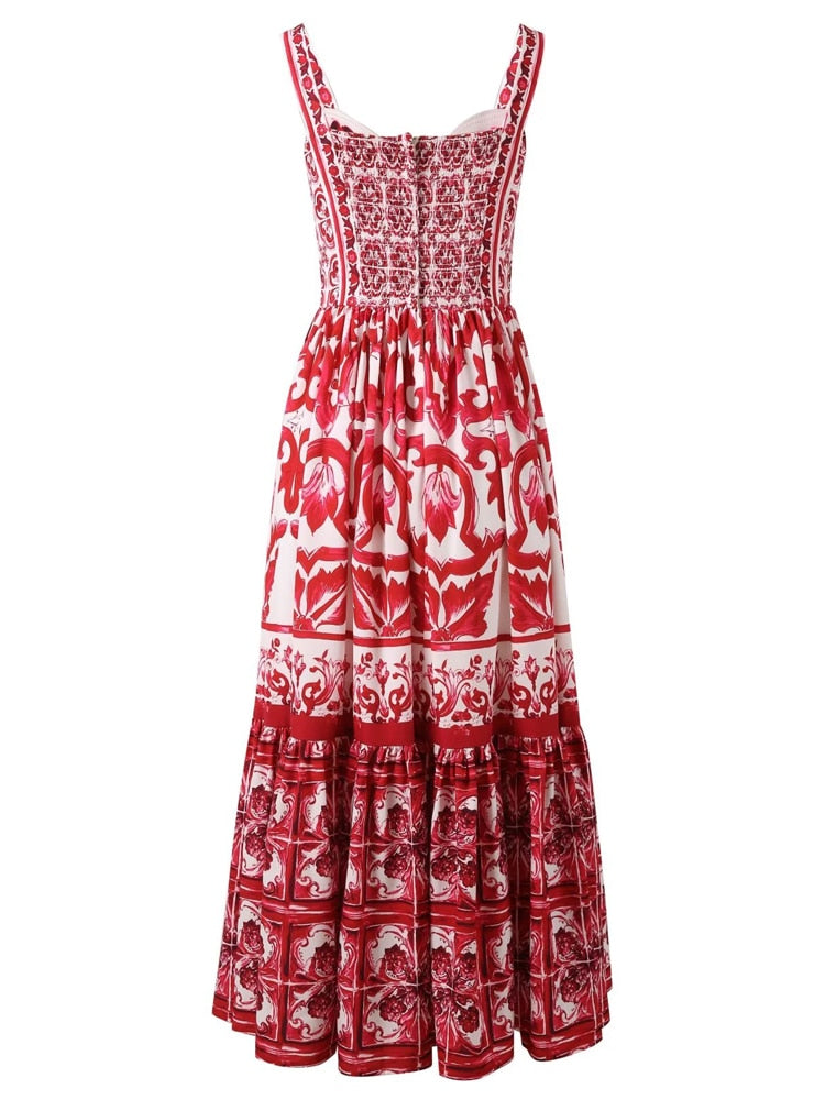 Color Print Midi Dresses