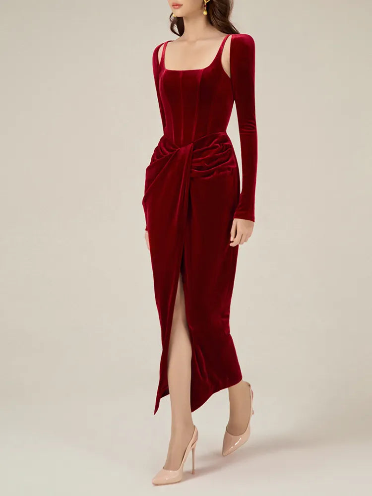 Velvet Dresses Long Sleeve